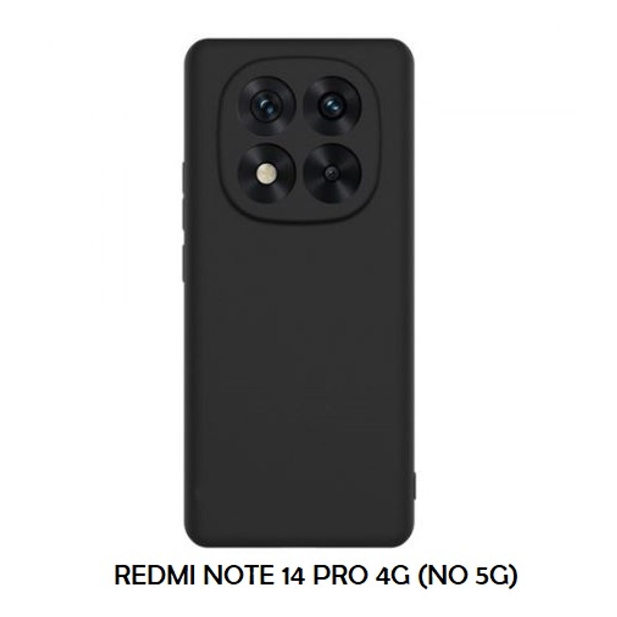 GENERICO - Case Protector para Xiaomi Redmi Note 14 PRO 4G Silicona Negro