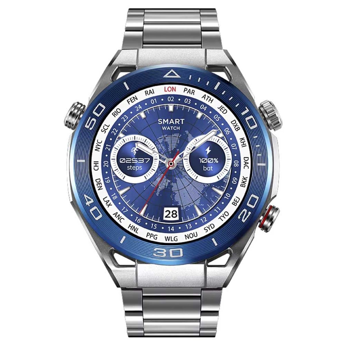 SKMEI - Reloj SmartWatch Skmei S236 Hombre Elegante IP67 Android iOS - Plata