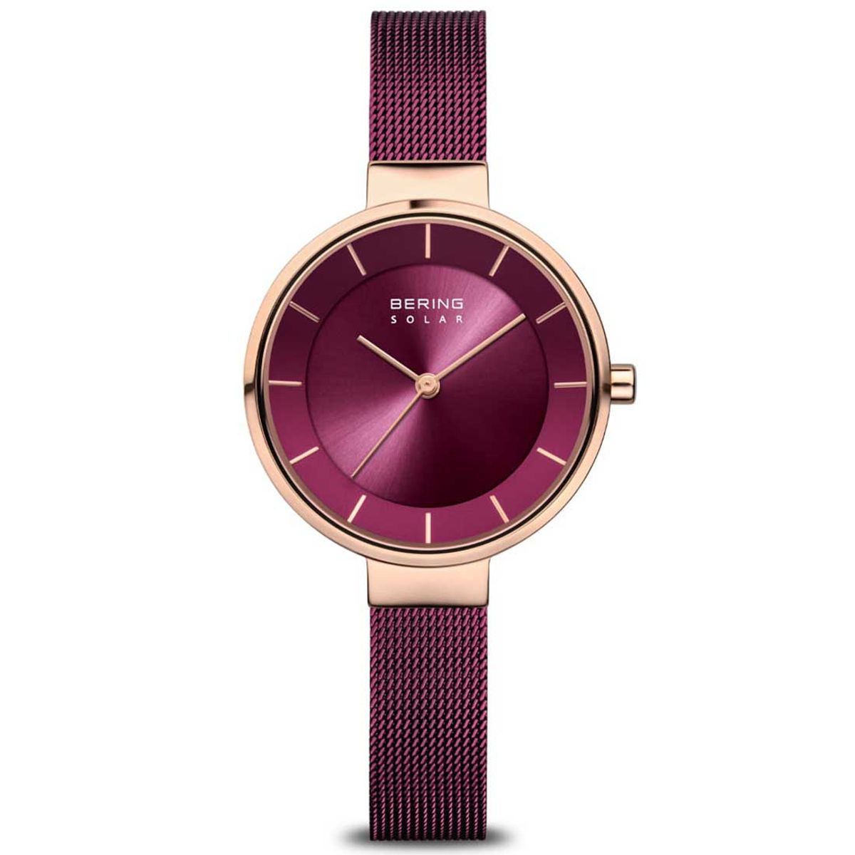 GENERICO - Reloj Bering Mujer Analógico SOLAR Elegante Púrpura - 14631-969