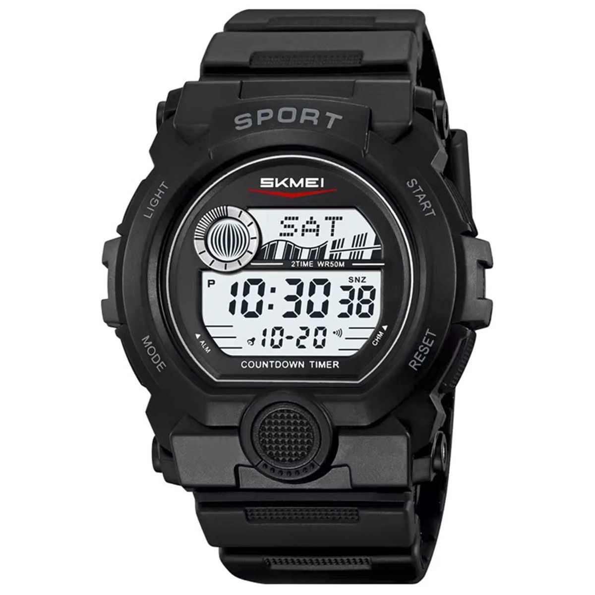 SKMEI - Reloj Skmei Hombre Digital Deportivo Dual Multifunción Negro - 2392