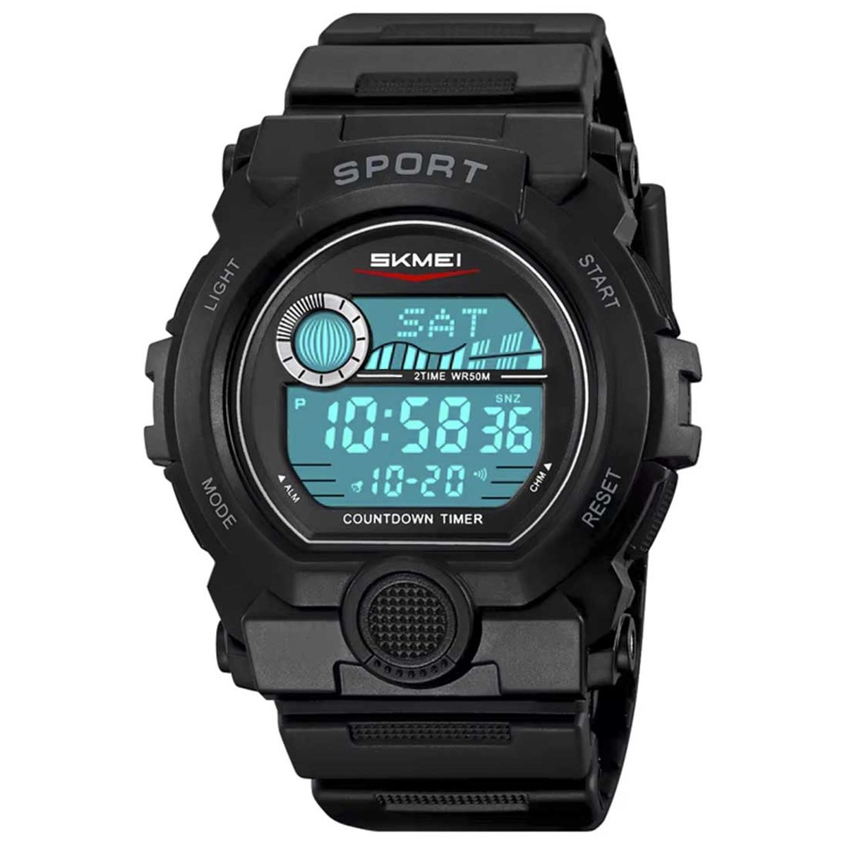 SKMEI - Reloj Skmei Hombre Digital Deportivo Dual Multifunción Negro - 2392