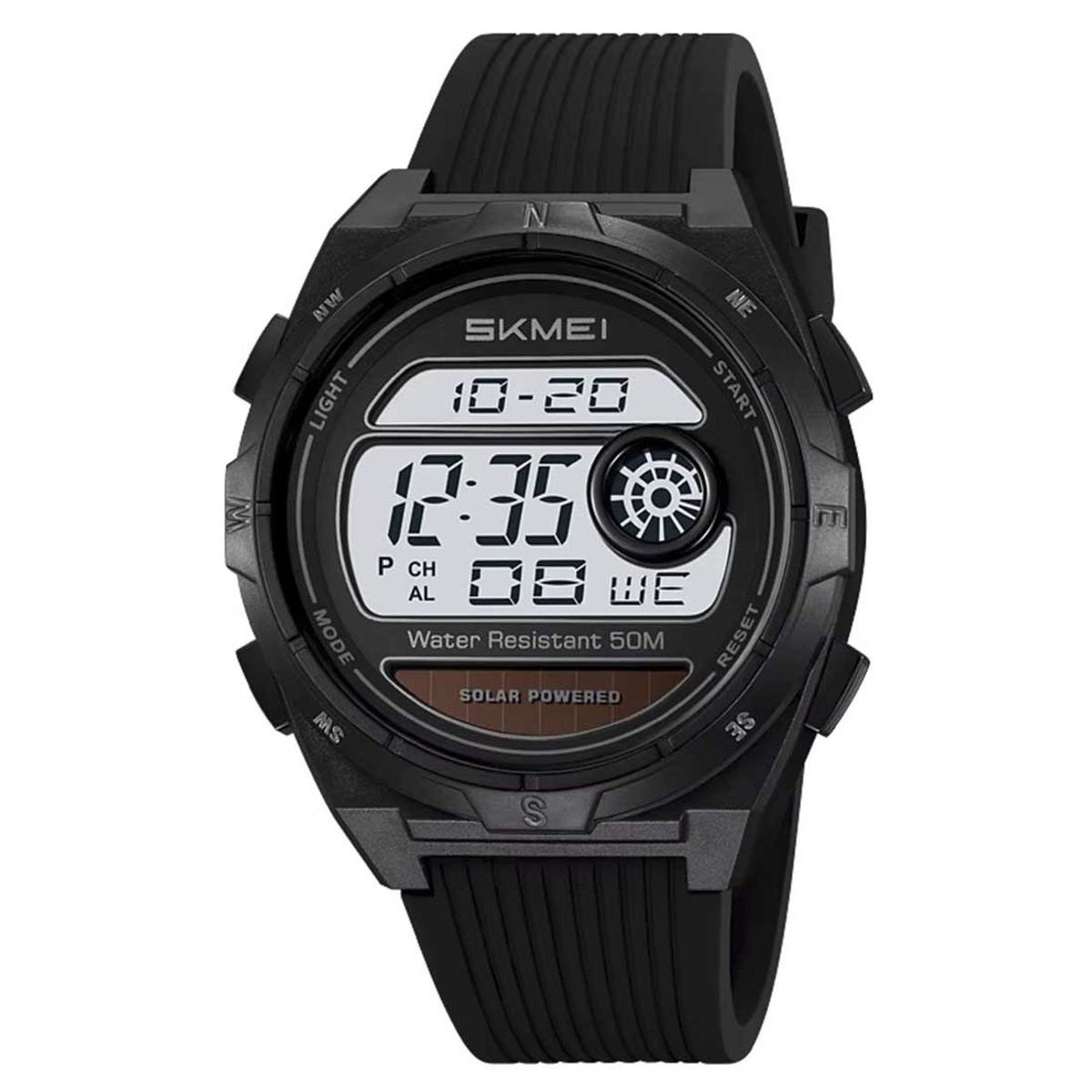 SKMEI - Reloj Skmei Hombre Digital Solar Dual Cronómetro Led Negro - 2436