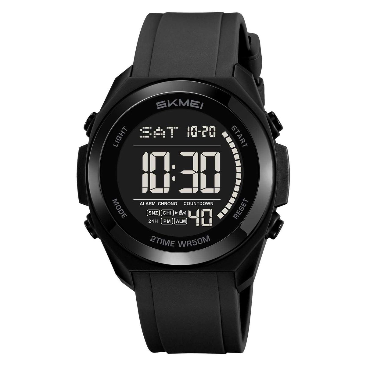 SKMEI - Reloj Skmei Hombre Digital Retroiluminado Multifunción Negro - 2455