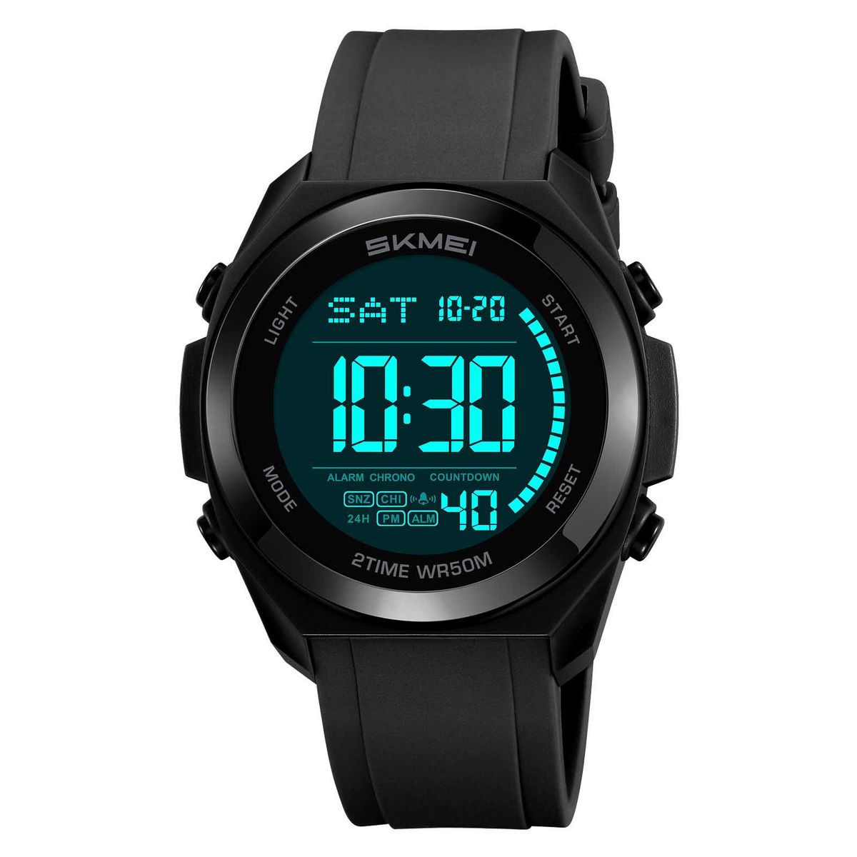 SKMEI - Reloj Skmei Hombre Digital Retroiluminado Multifunción Negro - 2455