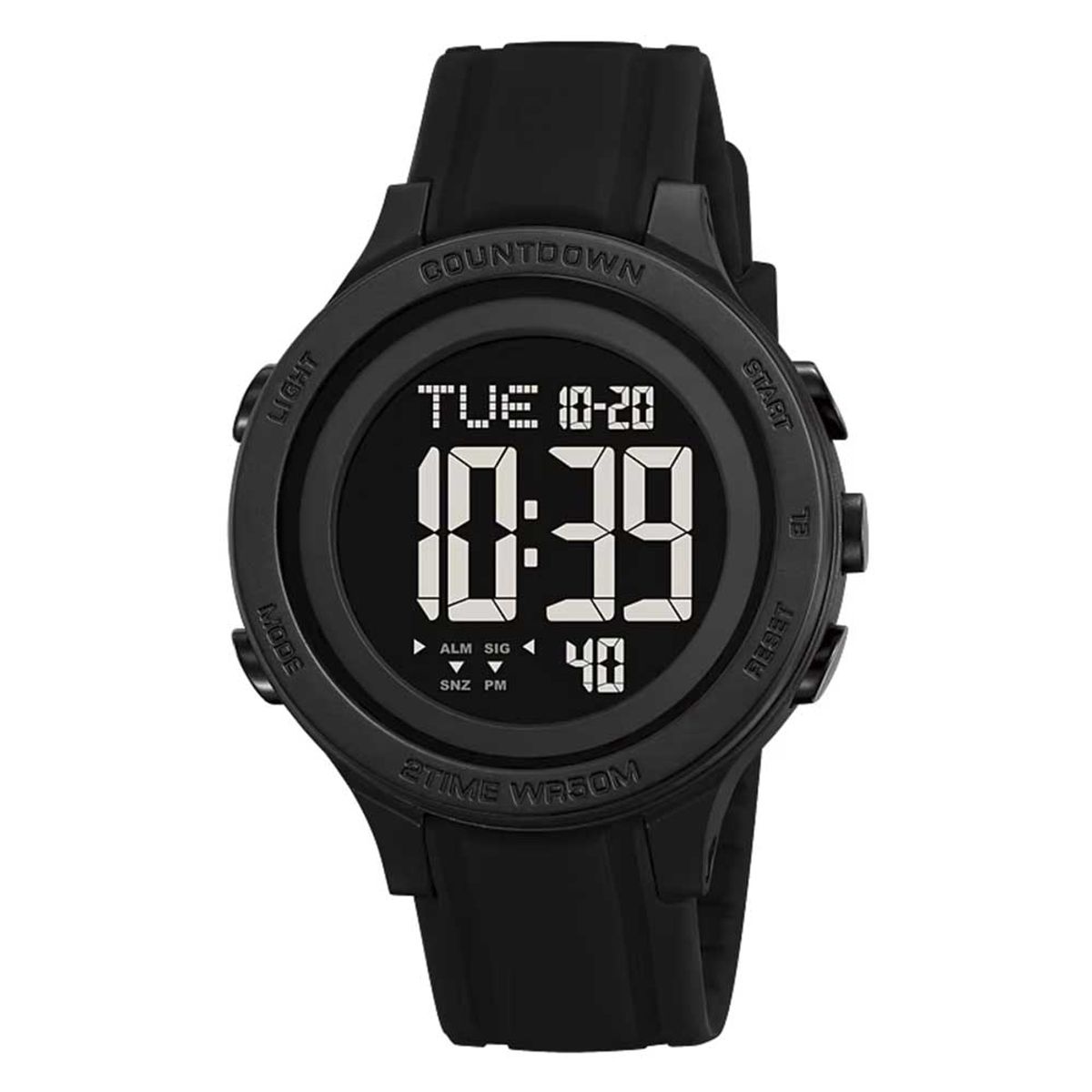 SKMEI - Reloj Skmei Hombre Digital Dual Multifunción Luz Led Negro - 2458