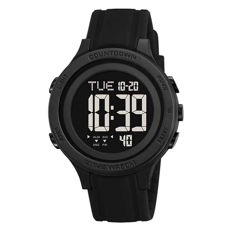 SKMEI - Reloj Skmei Hombre Digital Dual Multifunción Luz Led Negro - 2458