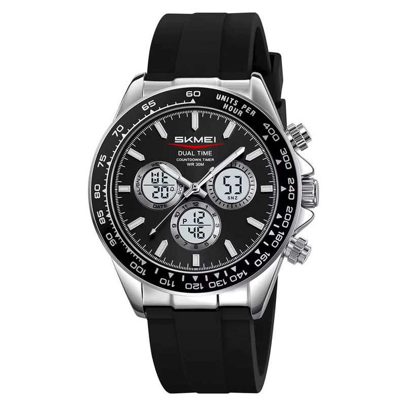 SKMEI - Reloj Skmei Hombre Analógico Digital Dual Retroiluminado Negro - 2505