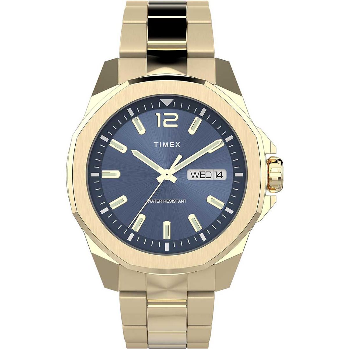 TIMEX - Reloj Timex Hombre Analógico Essex Avenue Fechador Dorado - TW2W13800