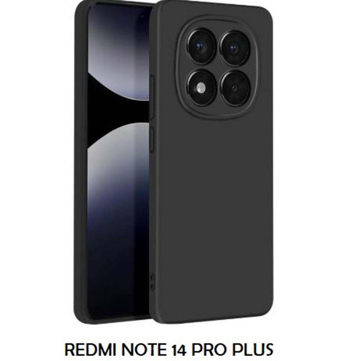 GENERICO - Case Protector para Xiaomi Redmi Note 14 PRO PLUS Silicona Negro