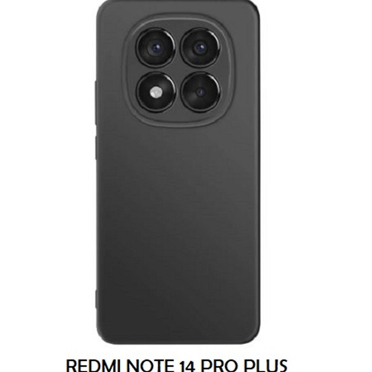 GENERICO - Case Protector para Xiaomi Redmi Note 14 PRO PLUS Silicona Negro