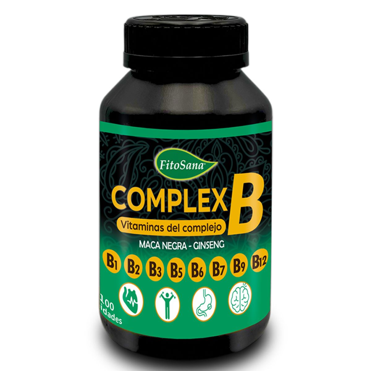 FITOSANA - COMPLEX B CON MACA NEGRA Y GINSENG FITOSANA - FRASCO 100U