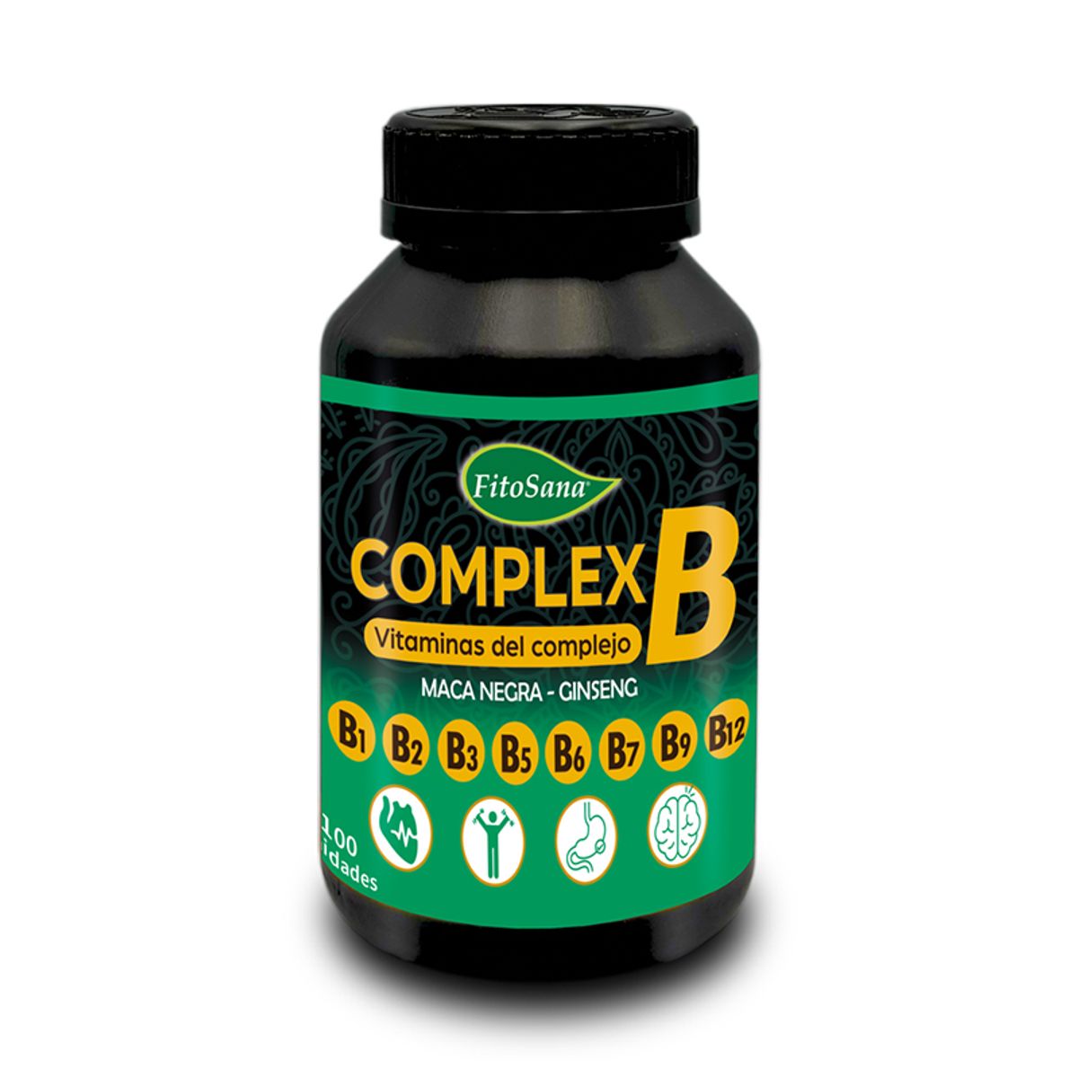FITOSANA - COMPLEX B CON MACA NEGRA Y GINSENG FITOSANA - FRASCO 100U