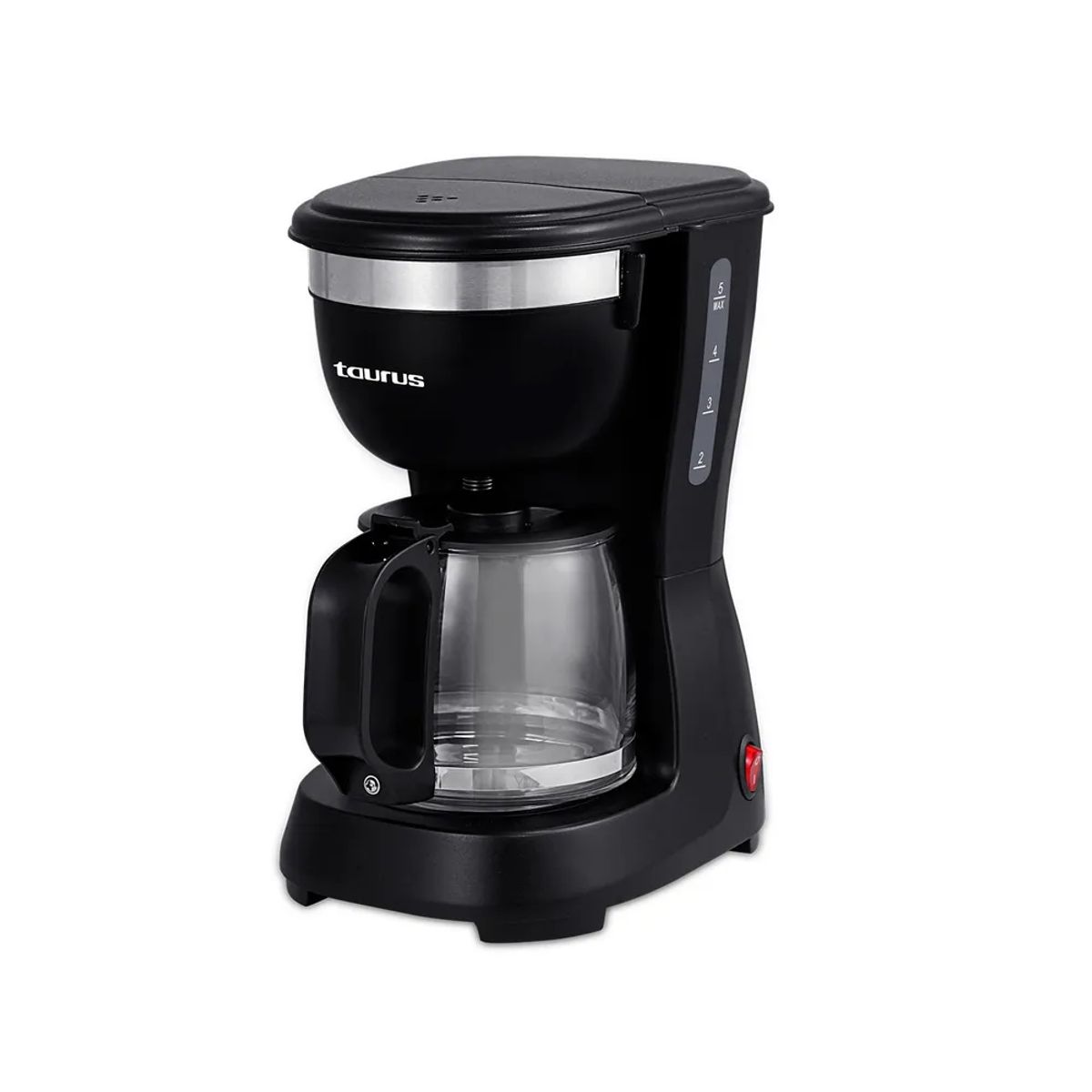 TAURUS - Cafetera 600 watts 1.5 Litros Negra Taurus New Coffee