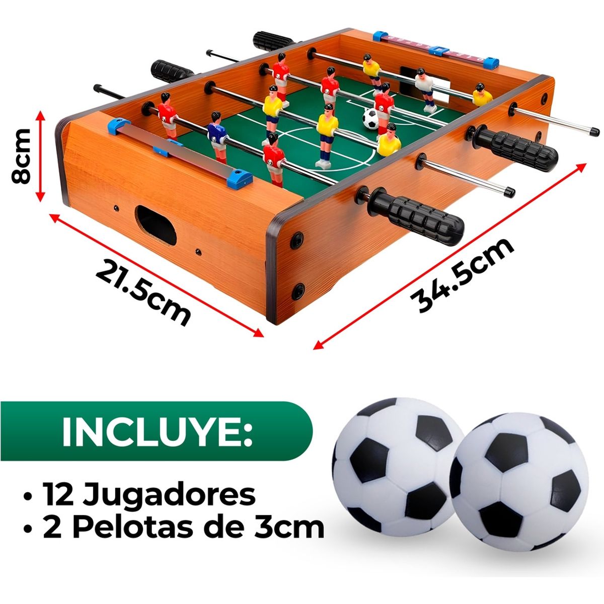 U BUY - Mesa De Fútbol Mini Taca Taca Portátil De Madera Para Niños
