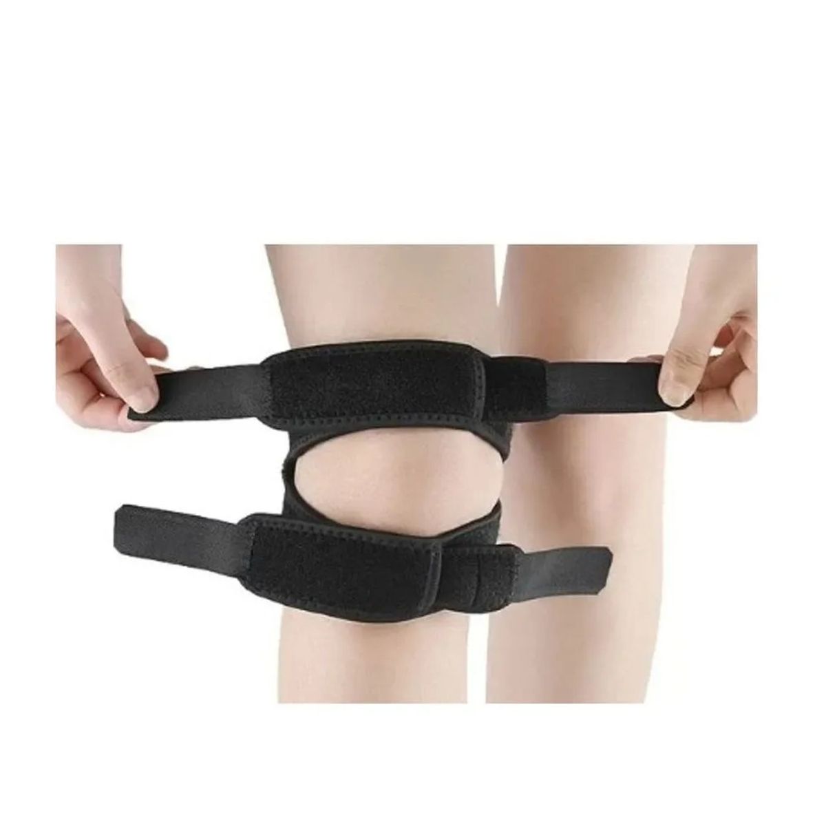 GENERICO - Rodillera Menisquera Doble Soporte Rótula articulaciones Ajustable Negro