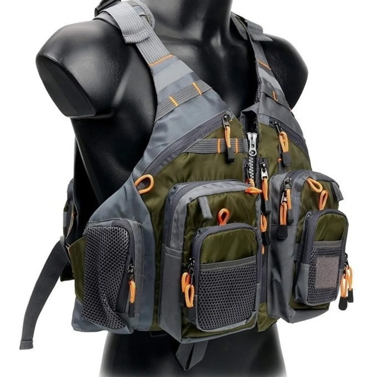AFVENTURA - Chaleco De Pesca Con Mochila Salvavidas Pescador Mosca