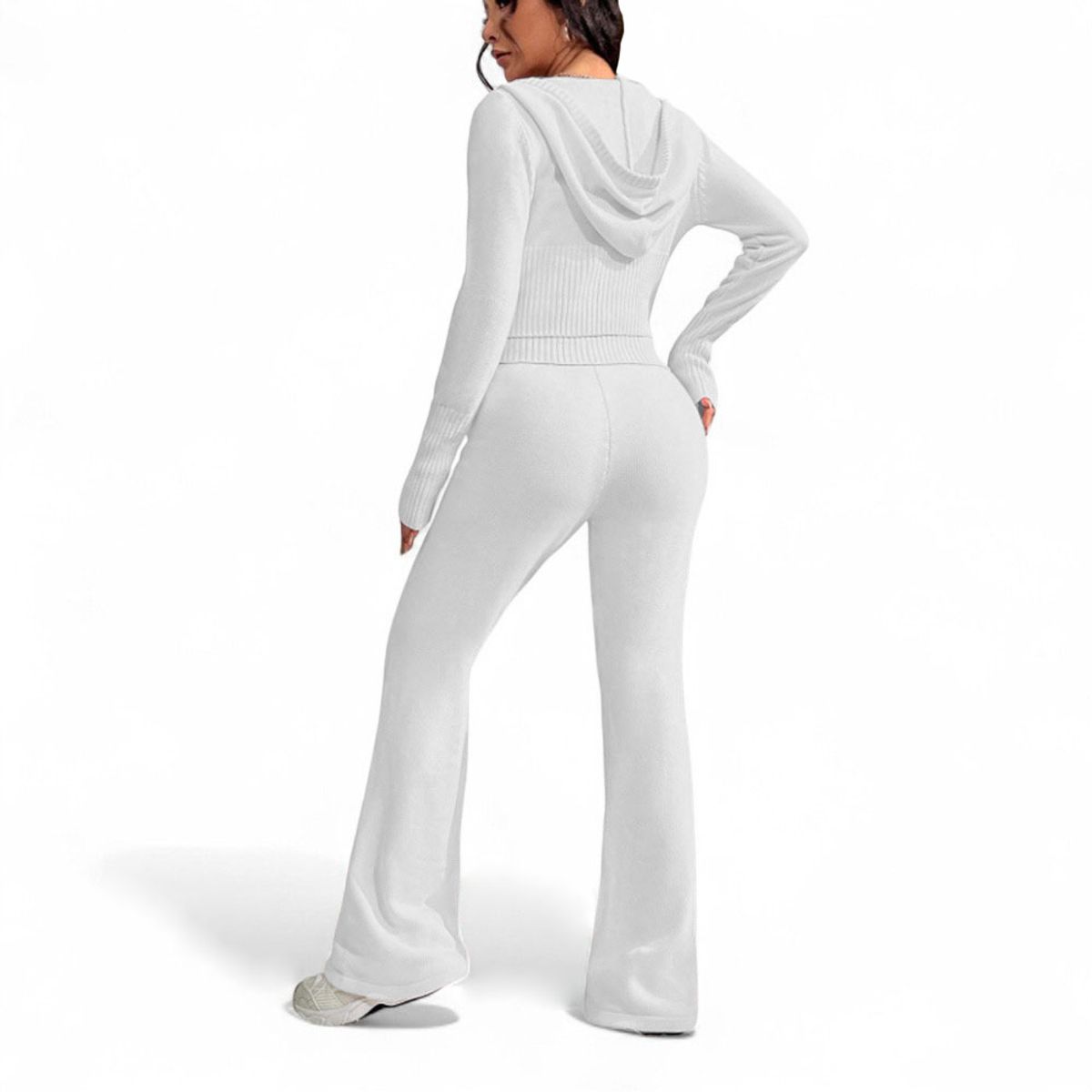 GENERICO - Conjunto Mujer Hilo Pantalon Campana 359G-60 Color Blanco