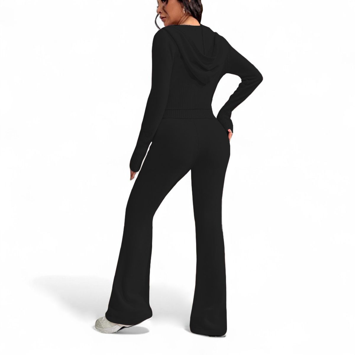 GENERICO - Conjunto Mujer Hilo Pantalon Campana 359G-60 Color Negro