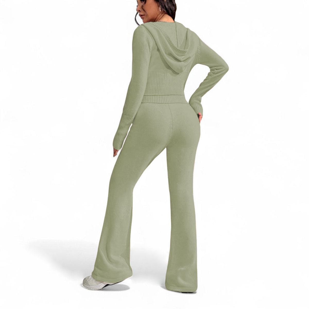 GENERICO - Conjunto Mujer Hilo Pantalon Campana 359G-60 Color Verde