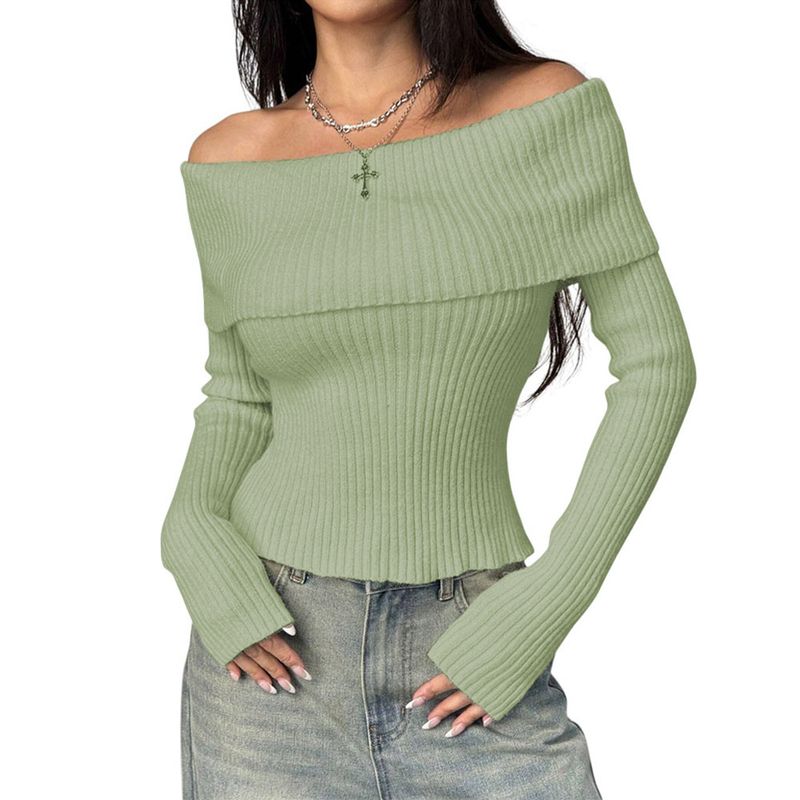 GENERICO - Sueter Mujer Hilo Mlarga Marinera 359G-23 Color Verde