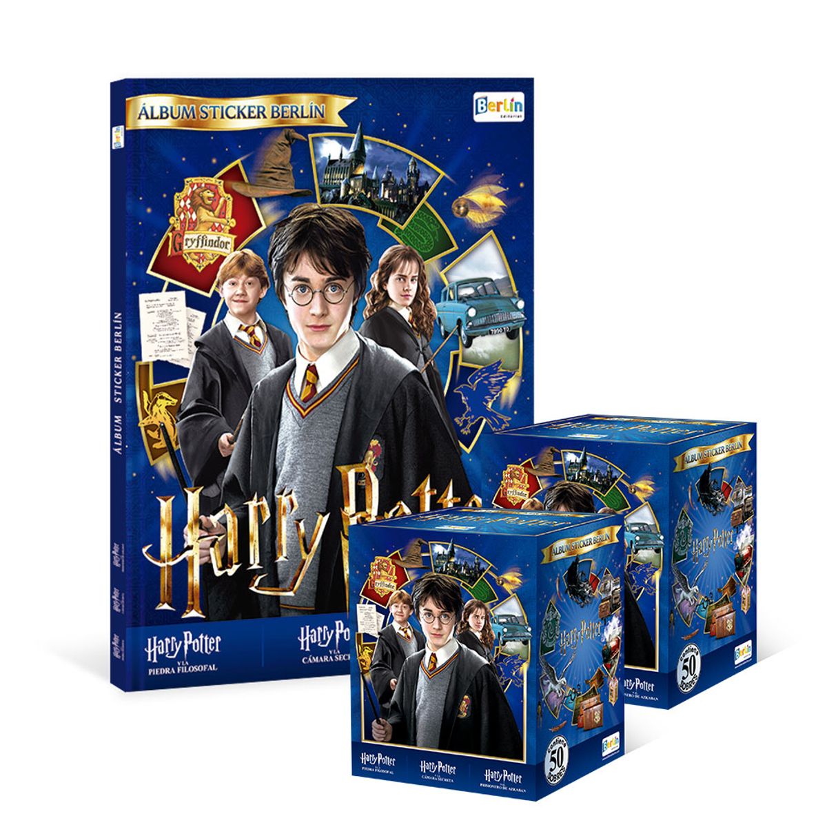 EDITORIAL BERLIN - ALBUM HARRY POTTER, ALBUM TAPA DURA + 2 PAQUETONES (100 SOBRES)