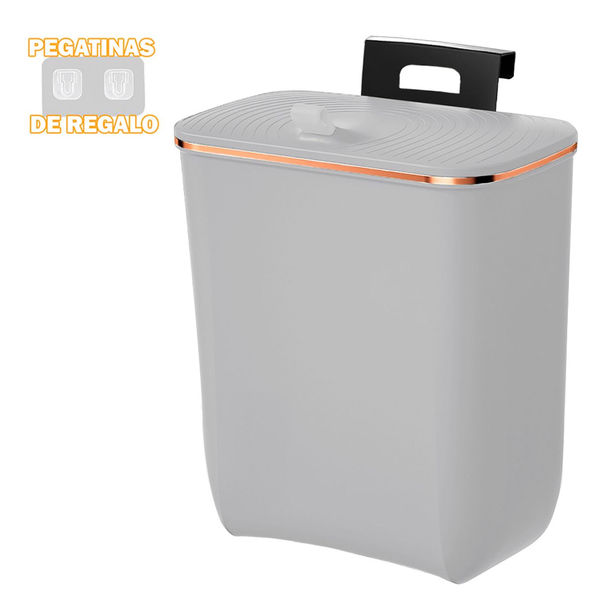 KELLER - Tacho de Basura Colgante Papelera Contenedor con Tapa H01 PL