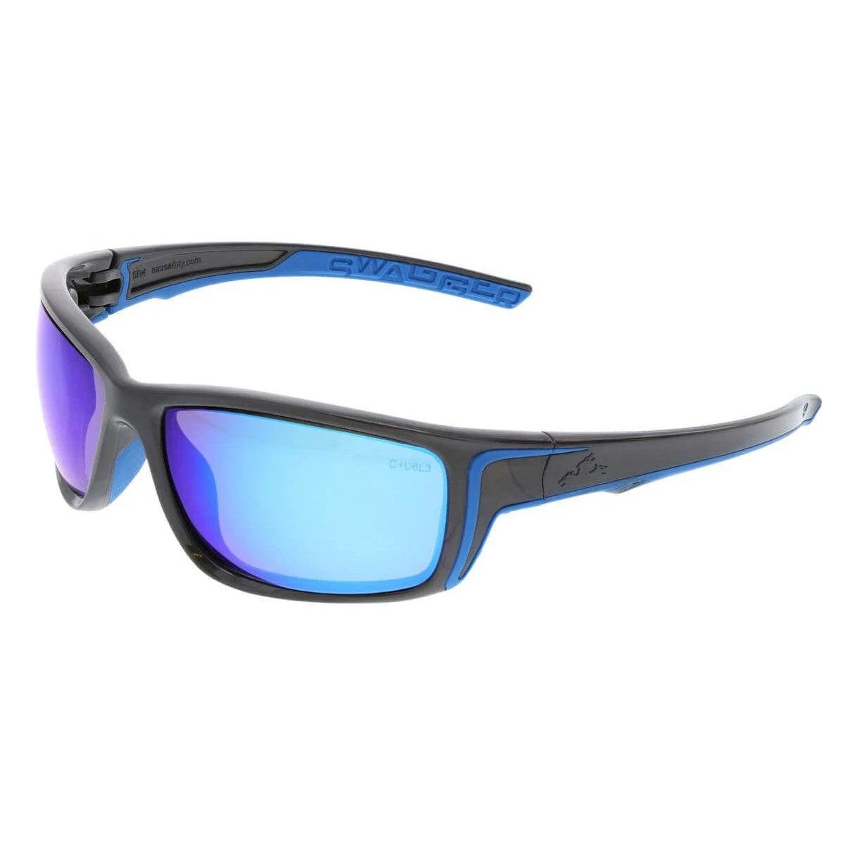 GENERICO - Lentes de seguridad deportivo original MCR S4 azul certificado ANSI Z87 filtro UV
