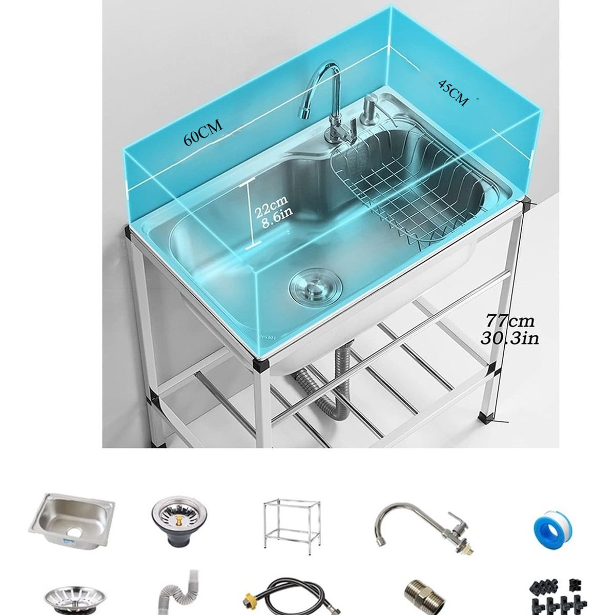 LABALAOS - Fregadero Al Aire Libre Fregadero De Cocina Independiente