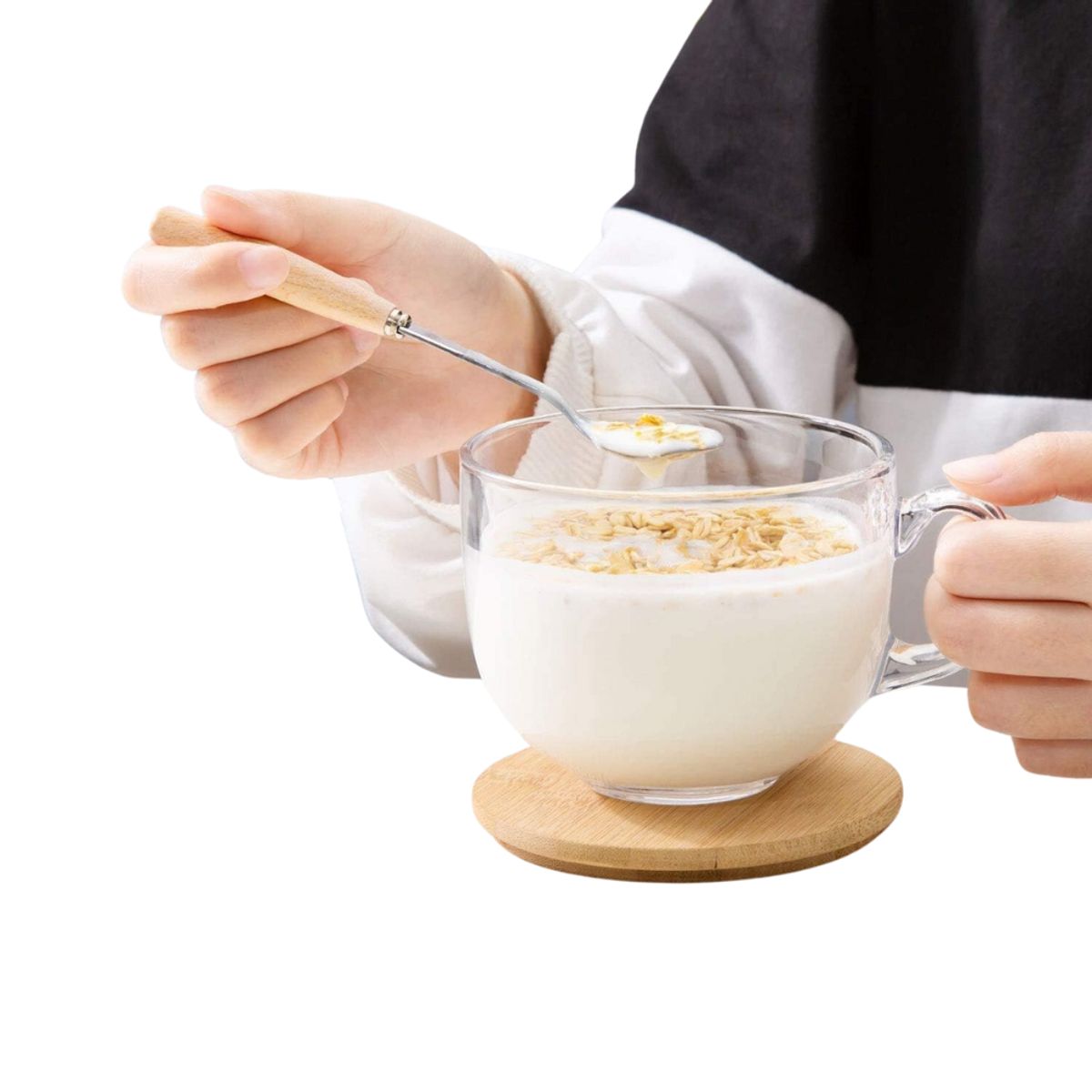 INSPIRA - Juego de 6 Tazas de Vidrio Transparente 340 ml