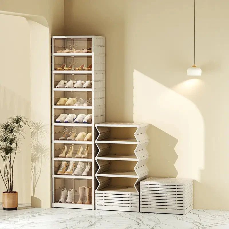 GENERICO - ORGANIZADOR PLEGABLE 9 NIVELES PARA 18 PARES TAPA ACRILICA