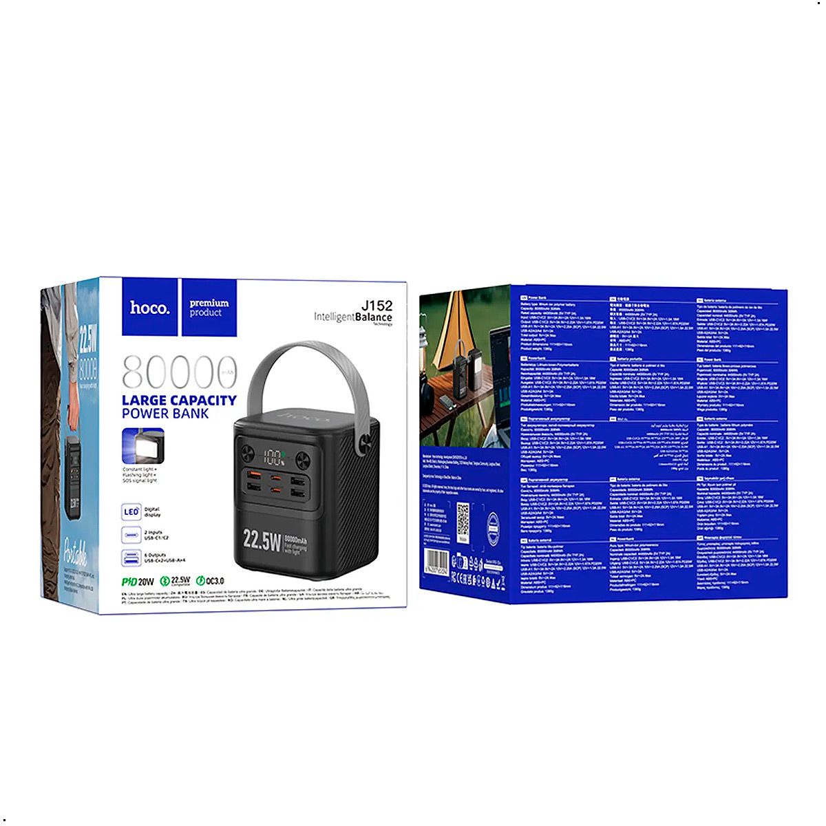 HOCO - Power Bank Hoco 80.000 Mah 22.5w Banco De Energia Portatil