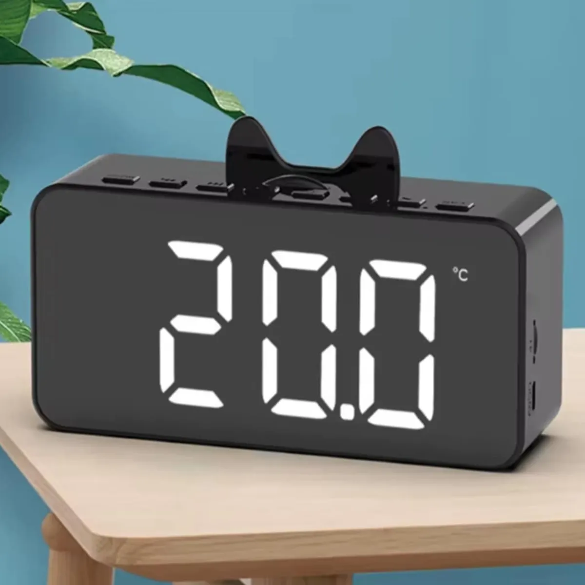 GENERICO - Reloj Digital Despertador Gatito Bluetooth Radio Portatil Escritorio