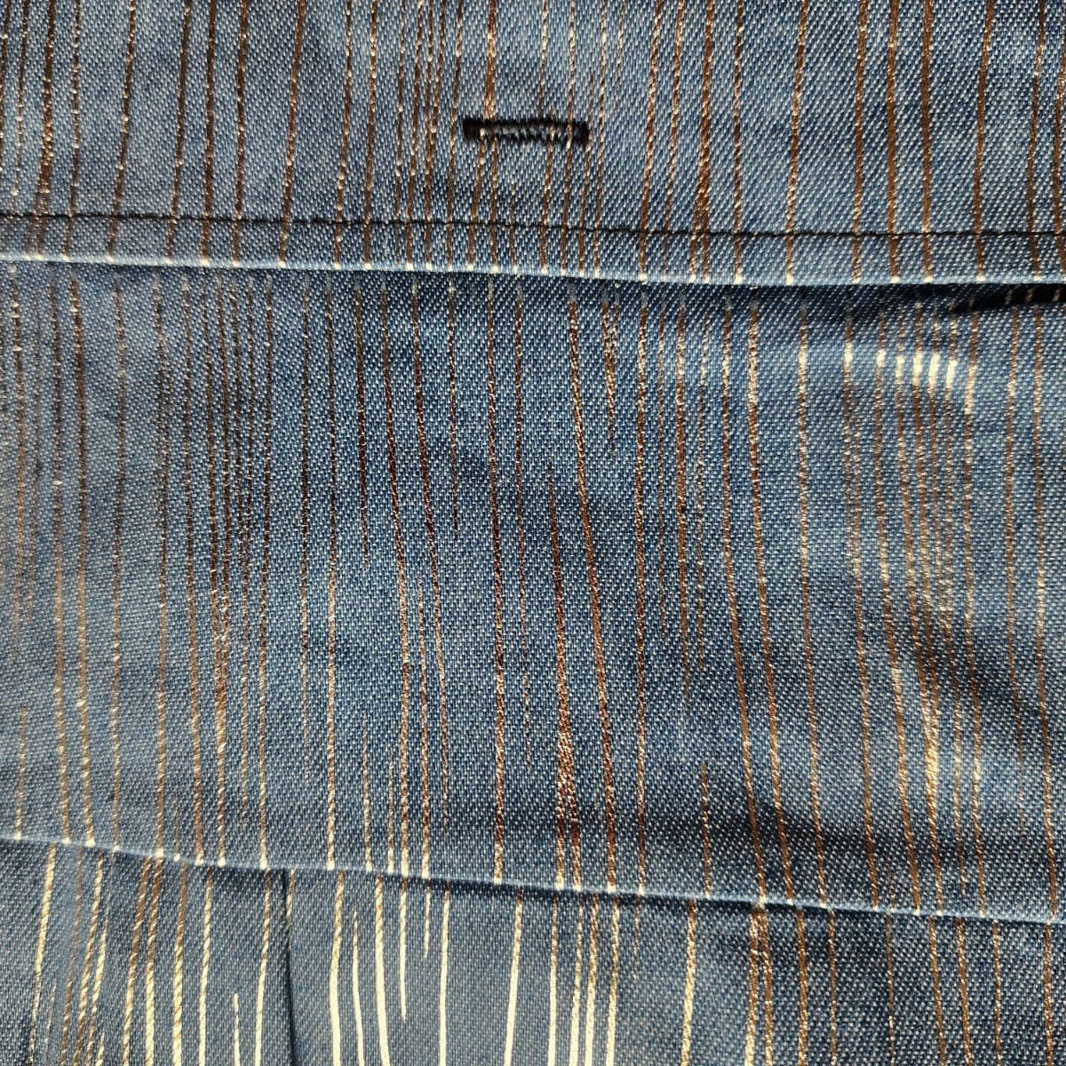 GENERICO - CAMISA MASCOTA DENIM Y RAYAS PLATEADAS - TALLA 3XL