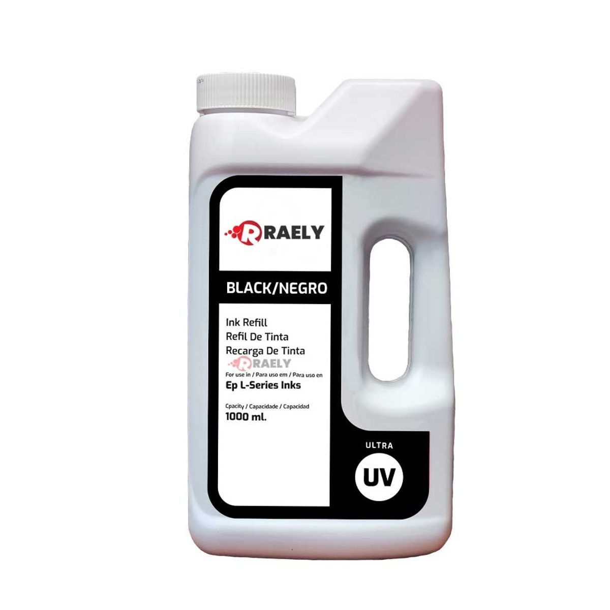 GENERICO - Tinta Compatible Para Epson Marca raely 1 Litro Ultra Uv – Negro
