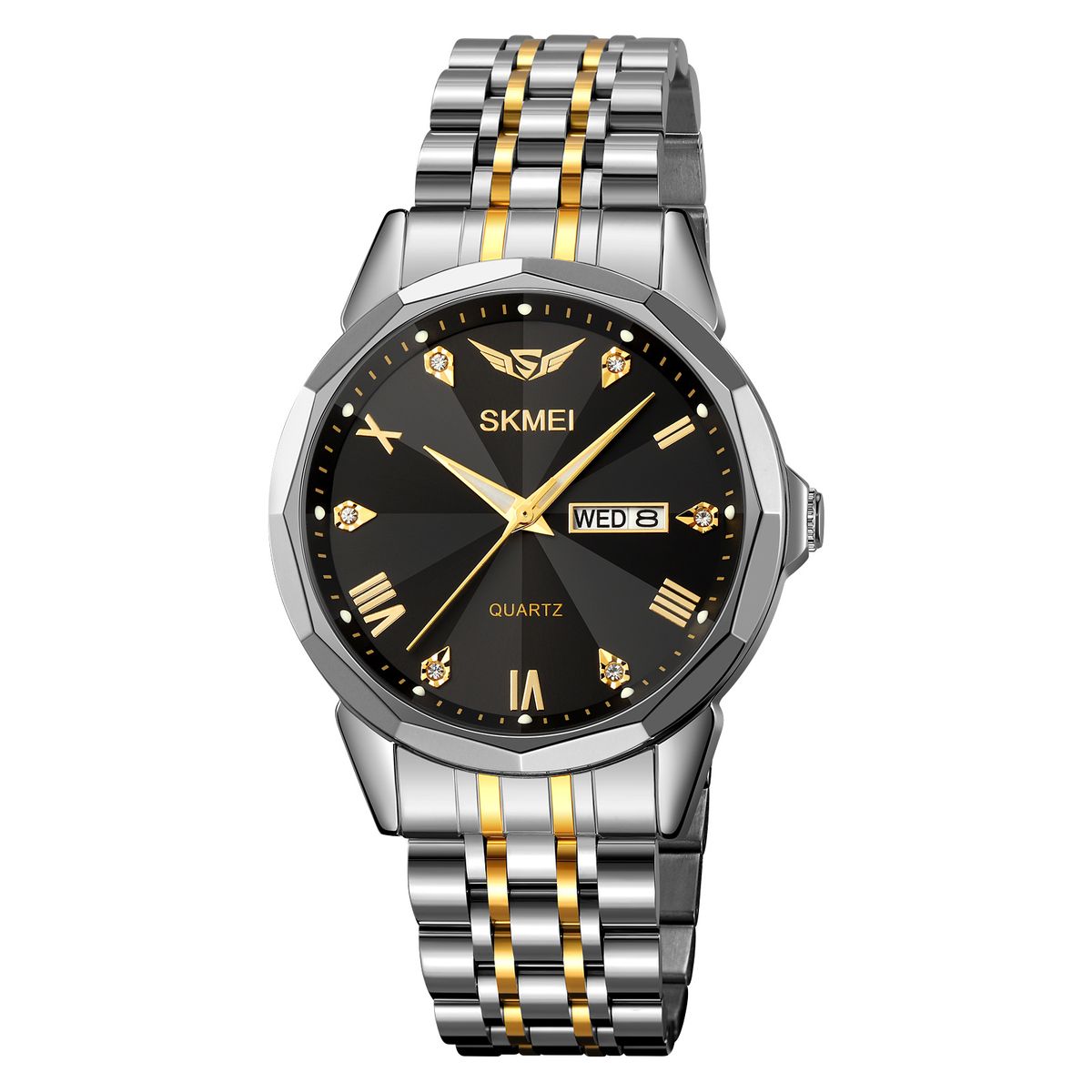 SKMEI - Reloj Skmei 2291 DORADO Fondo Negro analógo