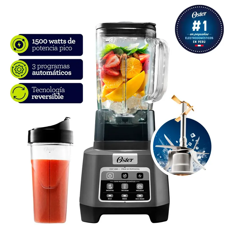 OSTER - Licuadora Oster Profesional XTREME MIX con Vaso Blend N Go BLSTXPG-BGW