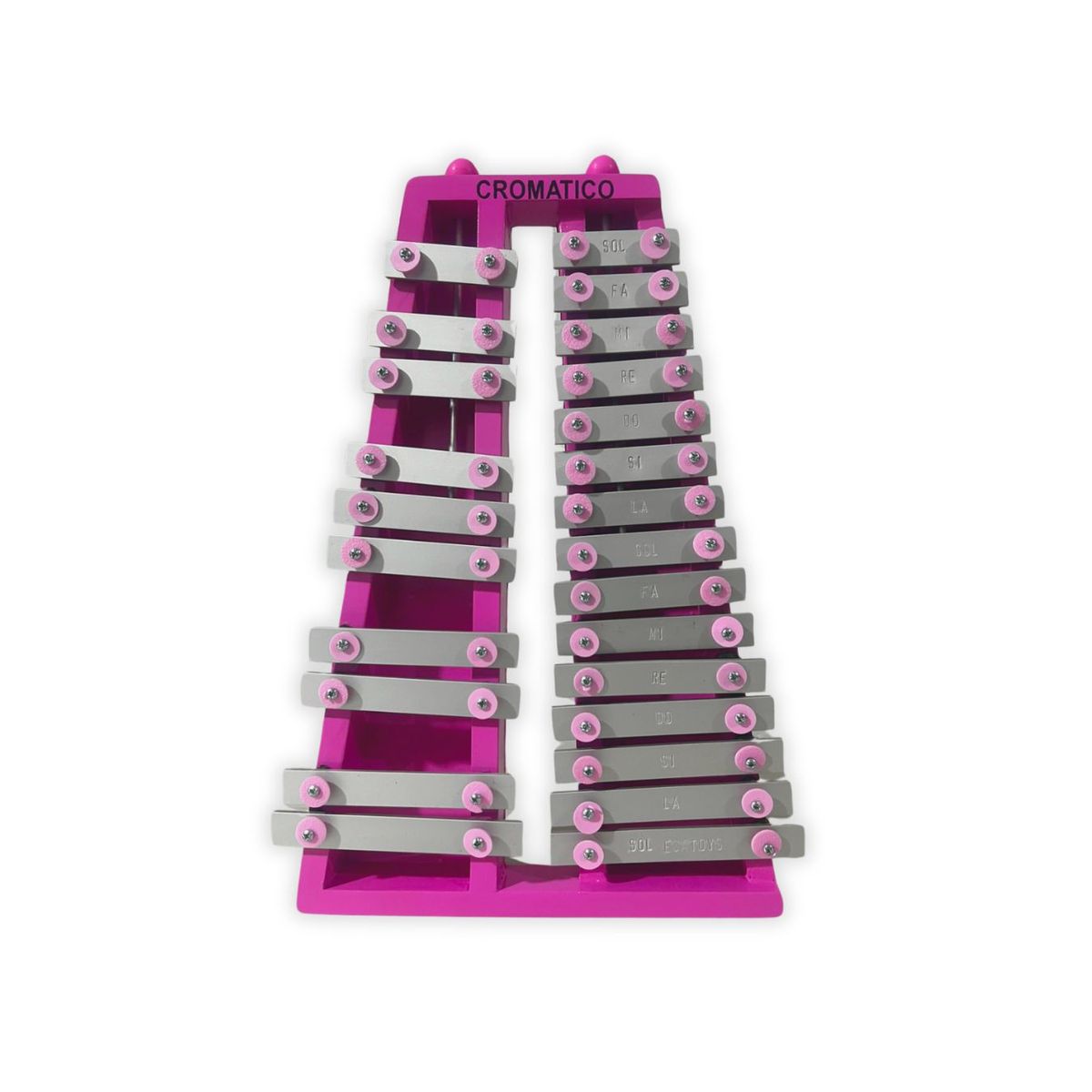 GENERICO - Xilófono Metalofono Cromático 25 Notas Rosado
