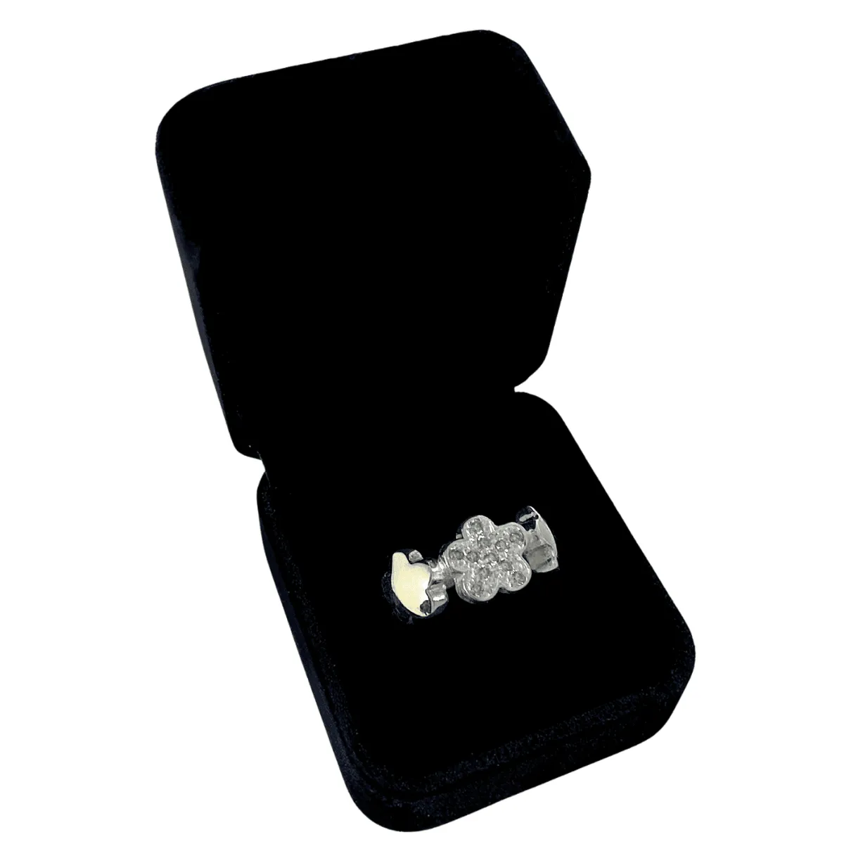 GENERICO - Anillo Promesa Circonita Regalo Novia Plata Lámina Oro 18k