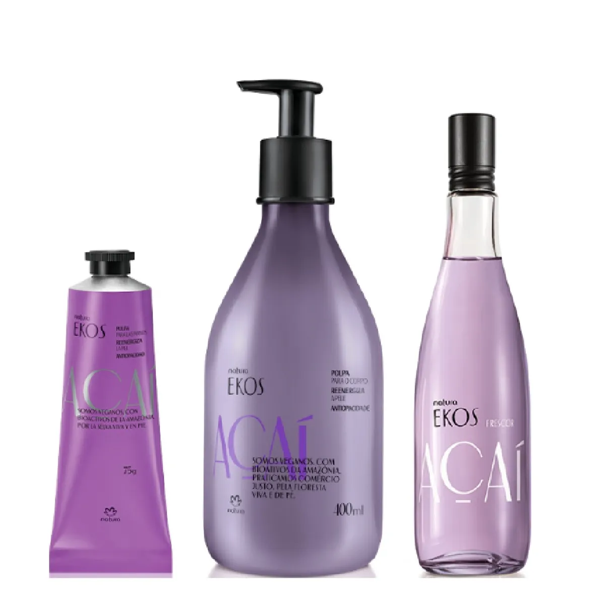NATURA - Ekos acai Frescor + hidratante corporal + crema de manos 40g