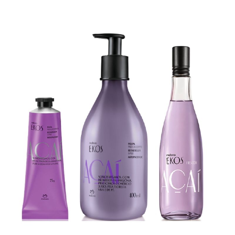 NATURA - Ekos acai Frescor + hidratante corporal + crema de manos 40g