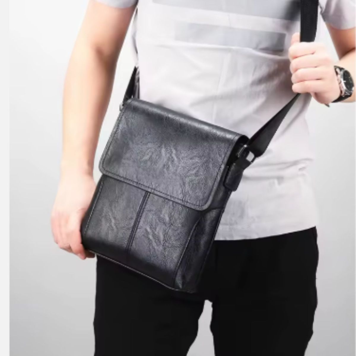 GENERICO - Bolso de lujo de cuero PU para hombre ejecutivo