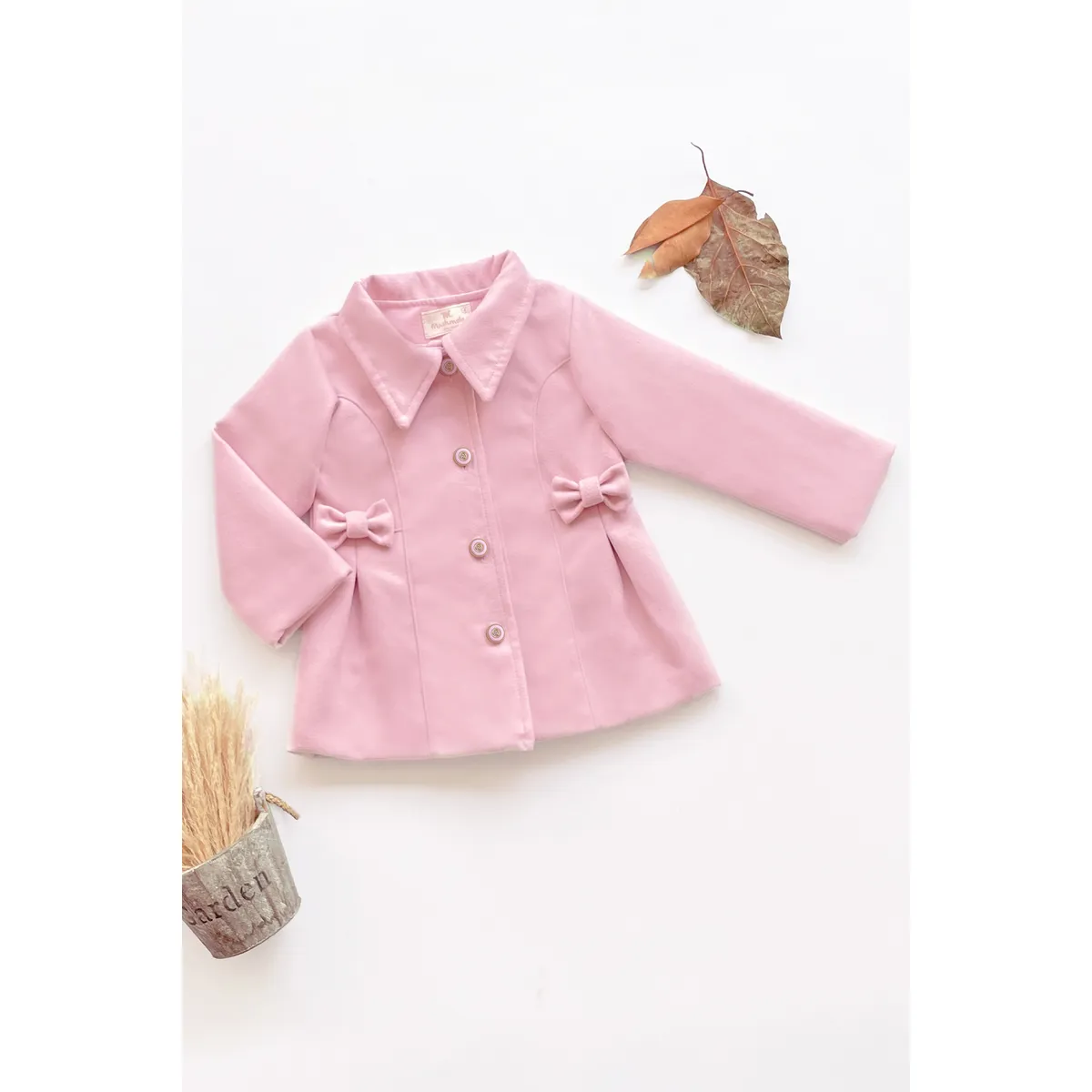 KIDS MASHMELO - ABRIGO CORTE PRINCESA Y LAZOS EN EL LATERAL PARA NIÑA KIDS MASHMELO