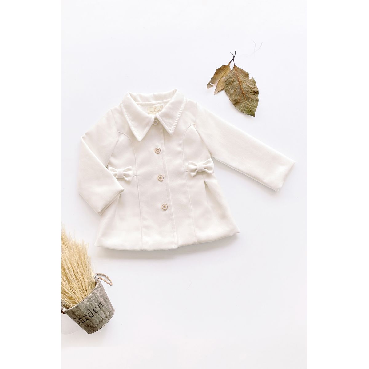 KIDS MASHMELO - ABRIGO CORTE PRINCESA Y LAZOS EN EL LATERAL PARA NIÑA KIDS MASHMELO