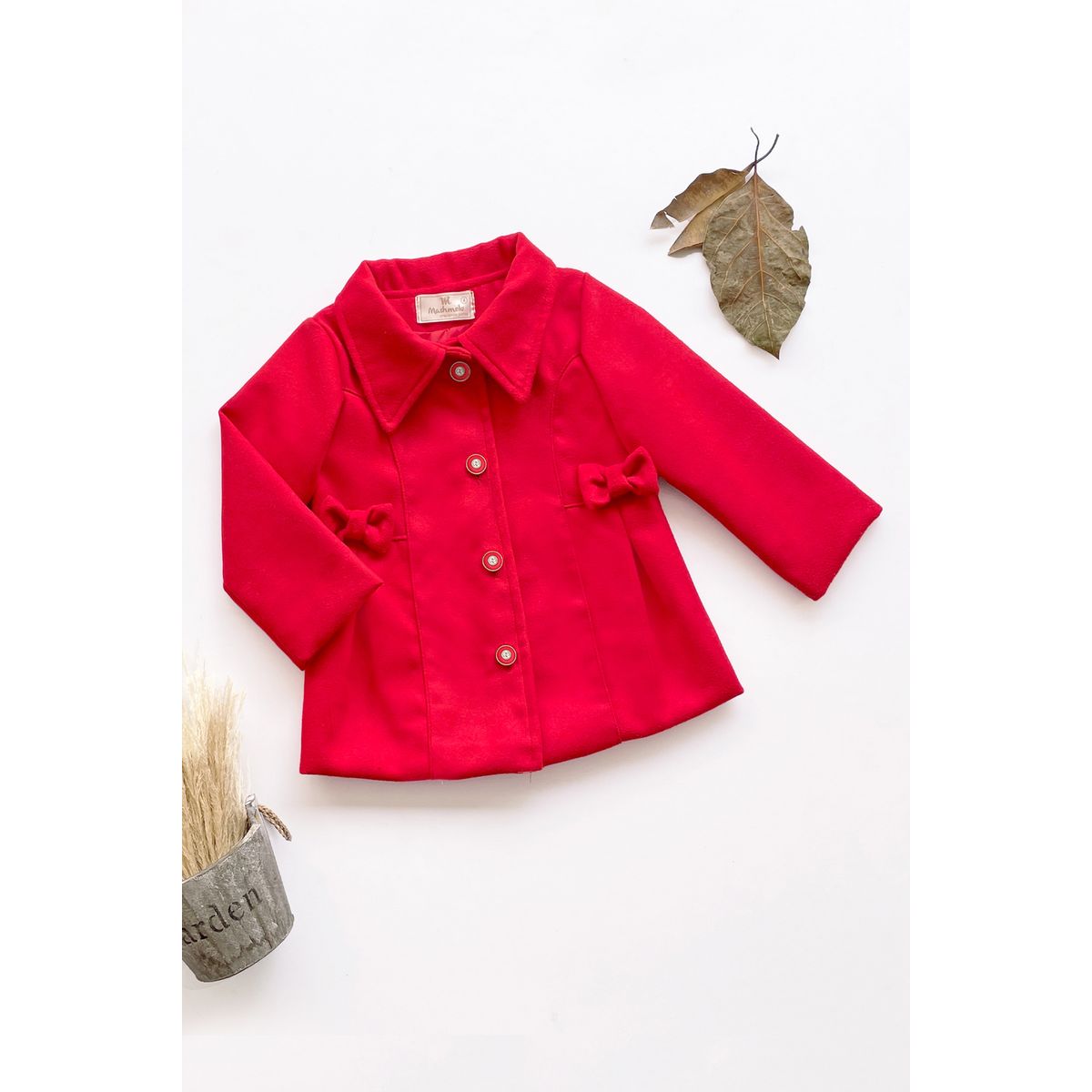 KIDS MASHMELO - ABRIGO CORTE PRINCESA Y LAZOS EN EL LATERAL PARA NIÑA KIDS MASHMELO