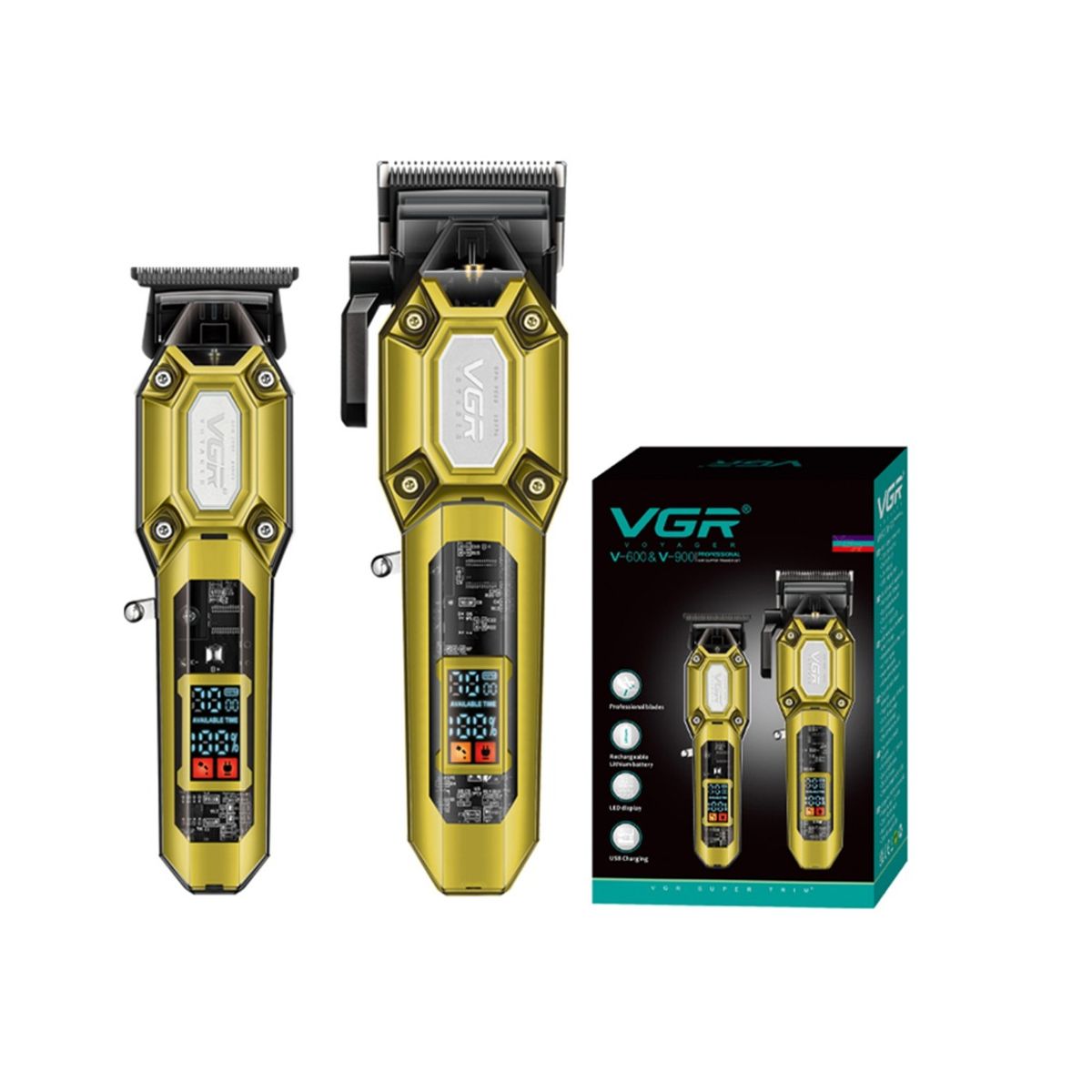 PREMIUM - Máquina Barbería  Clipper Trimmer VGR V-900 V-600 7000 Rpm