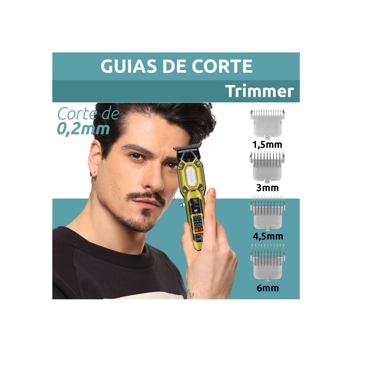 PREMIUM - Máquina Barbería  Clipper Trimmer VGR V-900 V-600 7000 Rpm