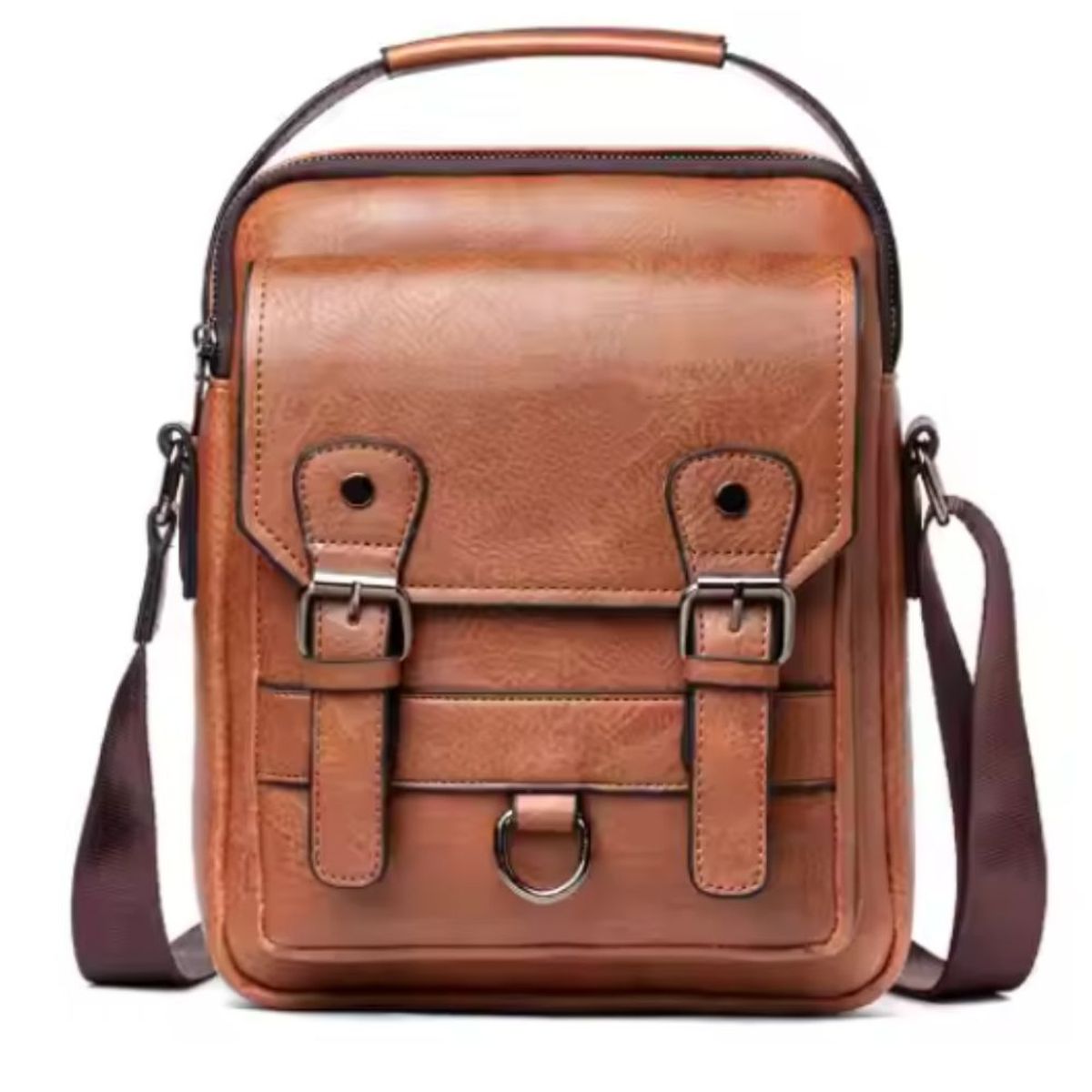 GENERICO - Bolso de cuero PU multiuso ejecutivo doble correa