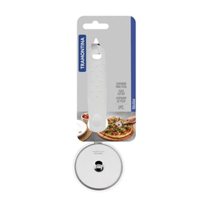 TRAMONTINA - CORTADOR DE PIZZA TRAMONTINA UTILITA MANGO BLANCO ERGONOMICO