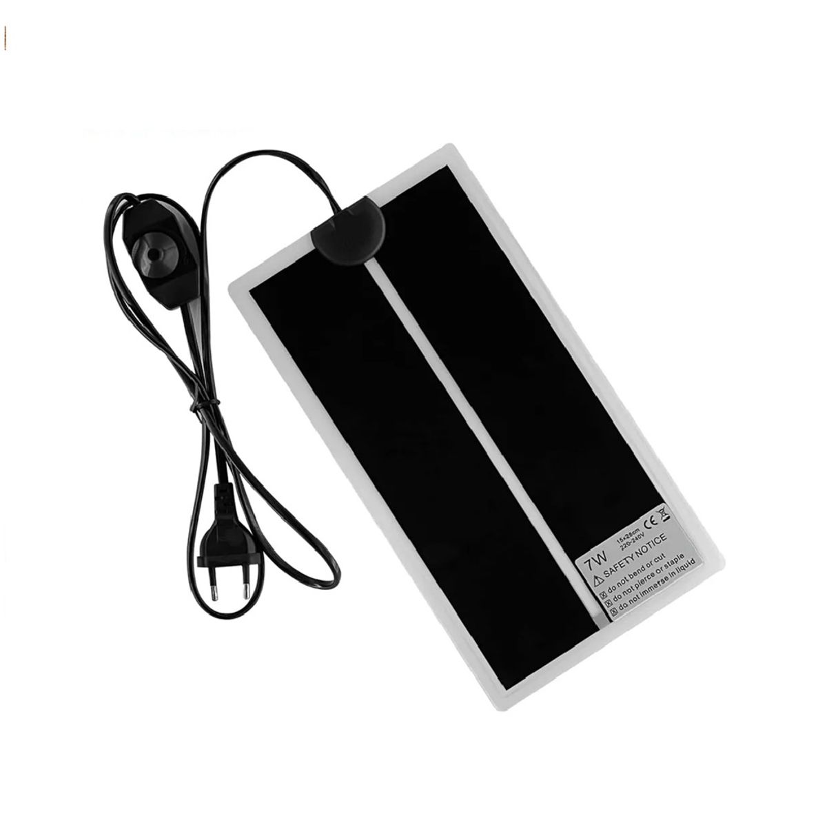 GENERICO - Mat placa térmica para reptiles y tortugas de 28x14cm