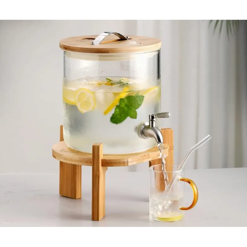 GENERICO - Dispensador de  bebida 5 Lt   con base de madera